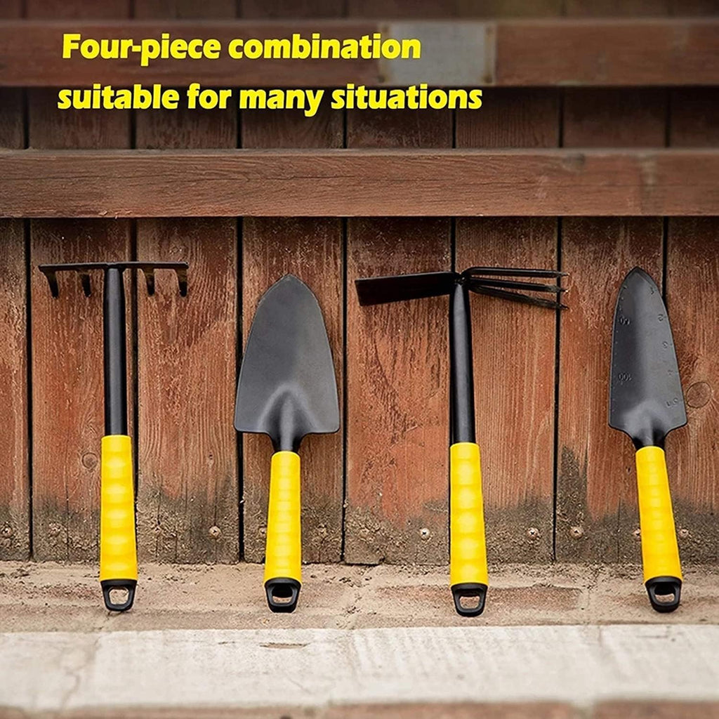 Garden Tool Set, 4 Piece Garden Tools, Garden Kit Heavy Duty Gardening Tool, Outdoor Gardening Hand Tools with Ergonomic Handle Gardening Gifts for Women Men