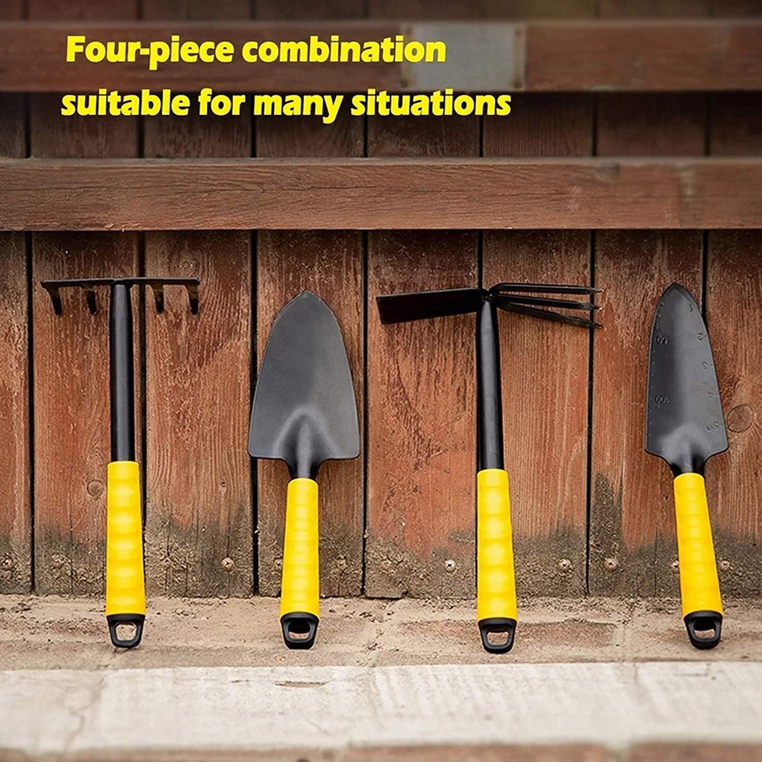 Garden Tool Set, 4 Piece Garden Tools, Garden Kit Heavy Duty Gardening Tool, Outdoor Gardening Hand Tools with Ergonomic Handle Gardening Gifts for Women Men