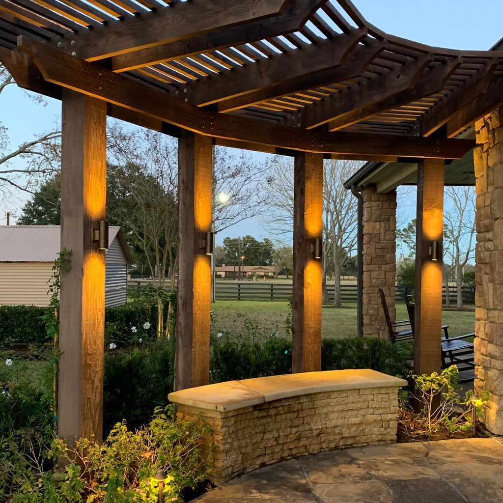 VOLT 12V Cast Brass Up/Down Outdoor Sconce & Lanai Light (Bronze) for Low Voltage Landscape Lighting