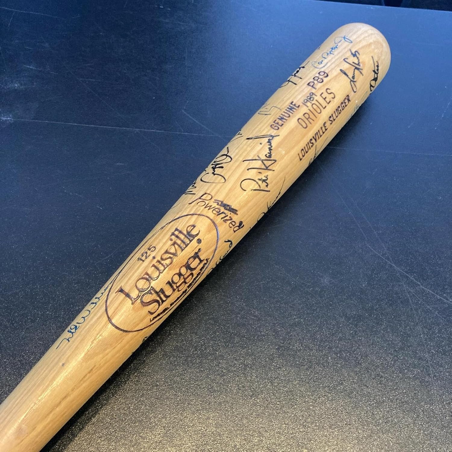 Cal Ripken Jr. 1989 Baltimore Orioles Team Signed Game Issued Baseball Bat - Autographed MLB Bats
