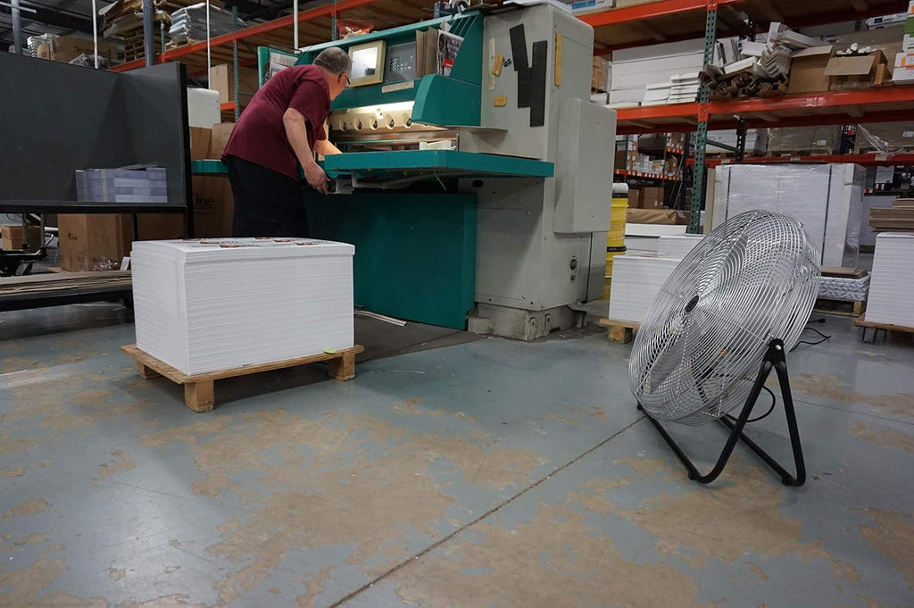 TPI Corporation F24-TE 24' Heavy Duty Floor Fan — 3 Speed Industrial Workstation Shop Fan — Commercial Grade Air Circulation Fan — 120v Single Phase