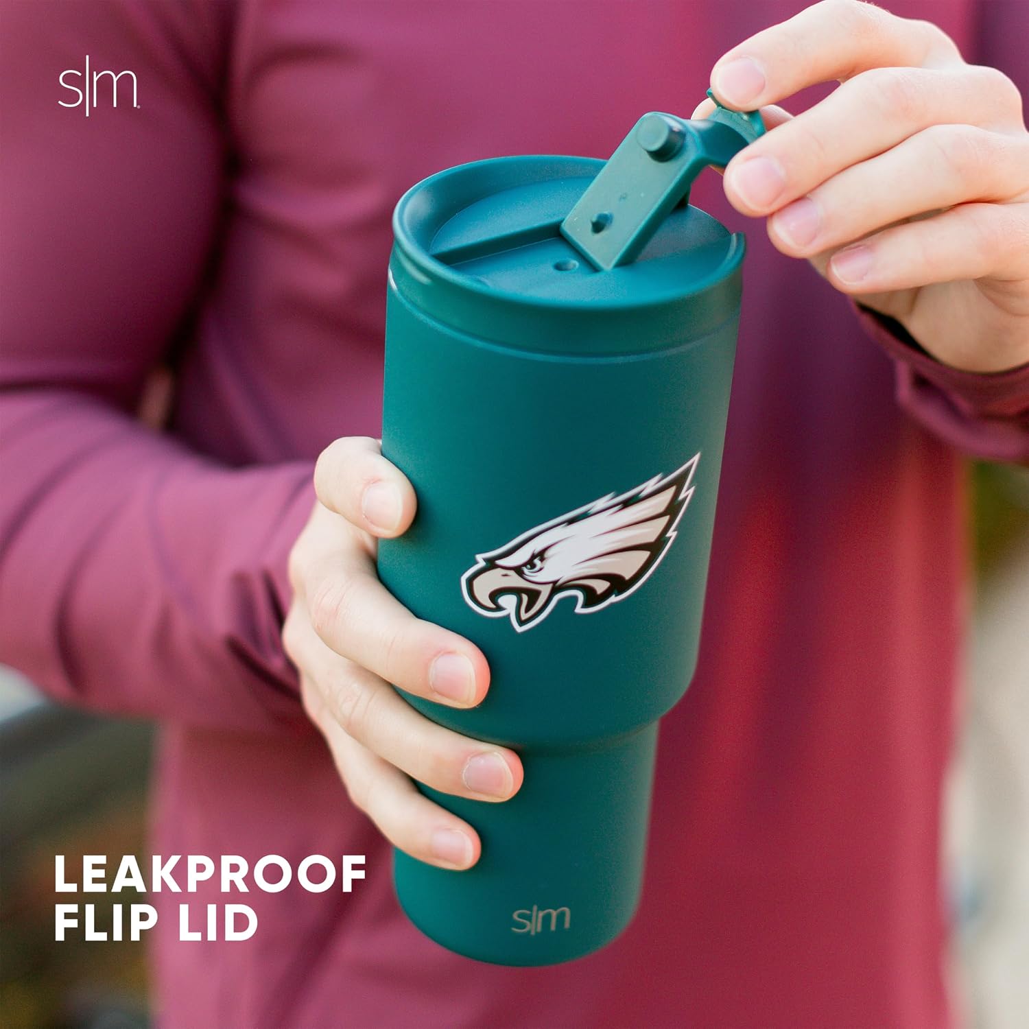 Simple Modern Officially Licensed NFL 30oz Tumbler with Flip Lid and Straws | Football Insulated Stainless Steel Cup | Gifts for Men Women | Trek Collection