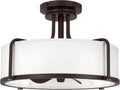 Quoizel Calvary 4-Light Western Bronze Ceiling Fan with Light, 12-Inch Blade Span Fandelier, 3 Brown Blades, LED Flush Mount Ceiling Light Fan with Dimmable 6W Bulbs | 3-Speed Remote