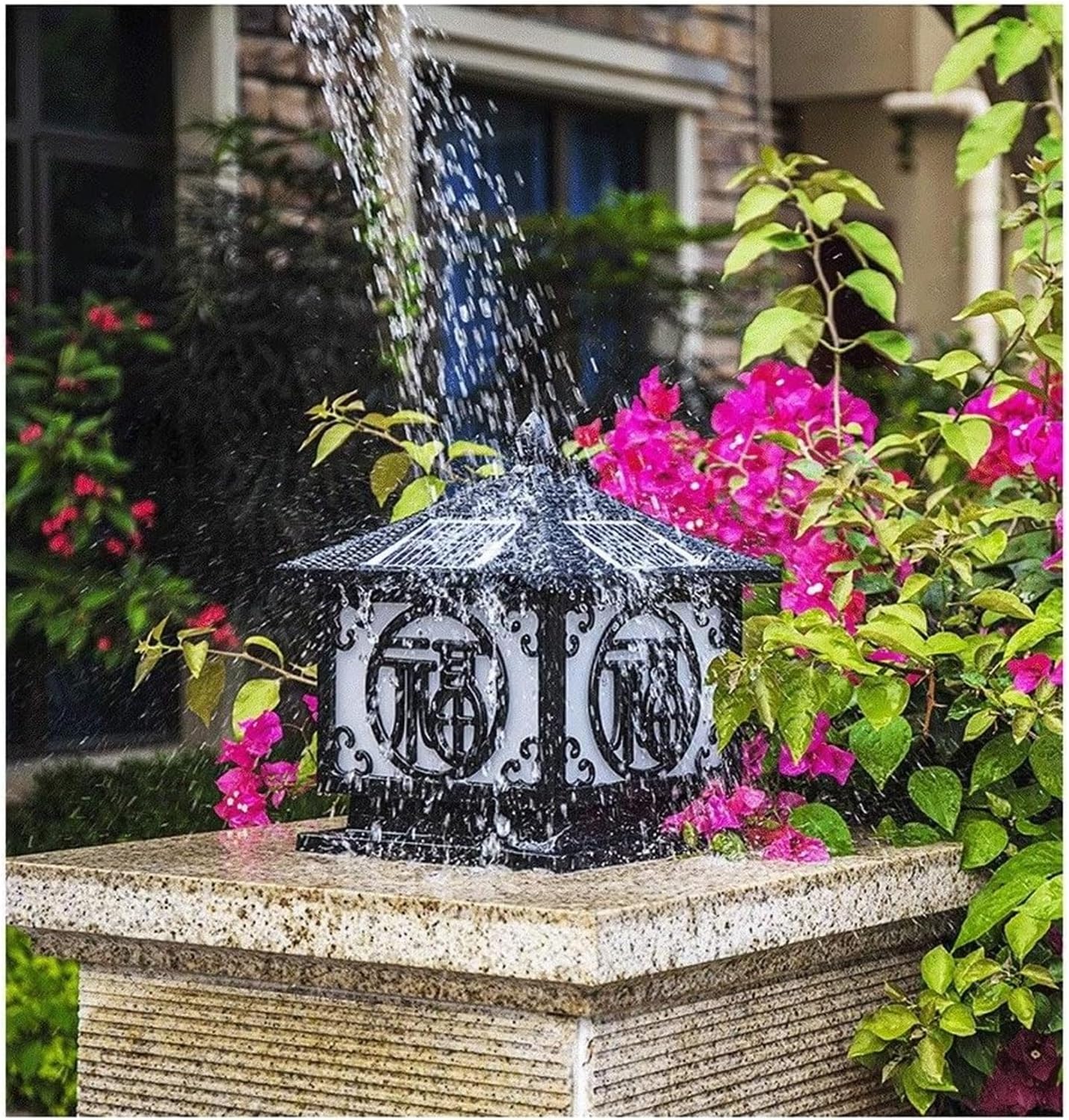 Wall Lamp LED Solar Lawn Light Garden Decoration Landscape Path Lights Waterproof Outdoor Spotlight for Yard Doorway Park (Size : Small) ()