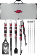 NCAA Siskiyou Sports Fan Shop Arkansas Razorbacks Steel Tailgater BBQ Set w/Case 8 piece Gray