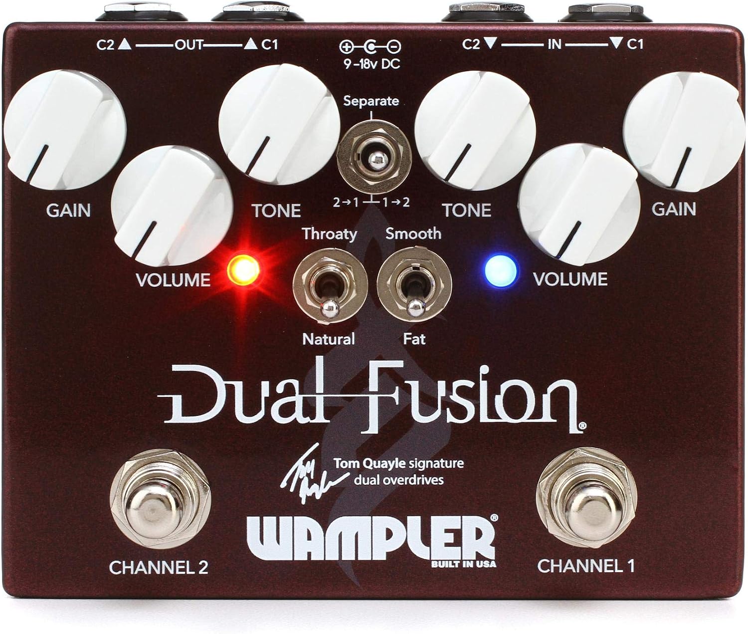 Wampler Dual Fusion V2 Tom Quayle Signature Dual Overdrive Guitar Effects Pedal