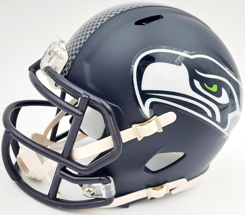 Shaquem Griffin Autographed Seattle Seahawks Mini Helmet In Silver MCS Holo Stock #134383 - Autographed NFL Mini Helmets