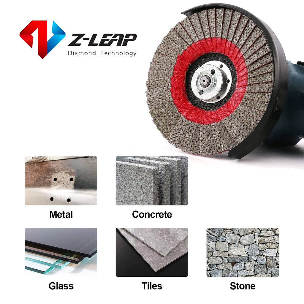 5Inch/125mm Flap Diamond Grinding Wheels Sanding Abrasive Disc for Metal Wood Stone Tile Marble Glass (4pack)