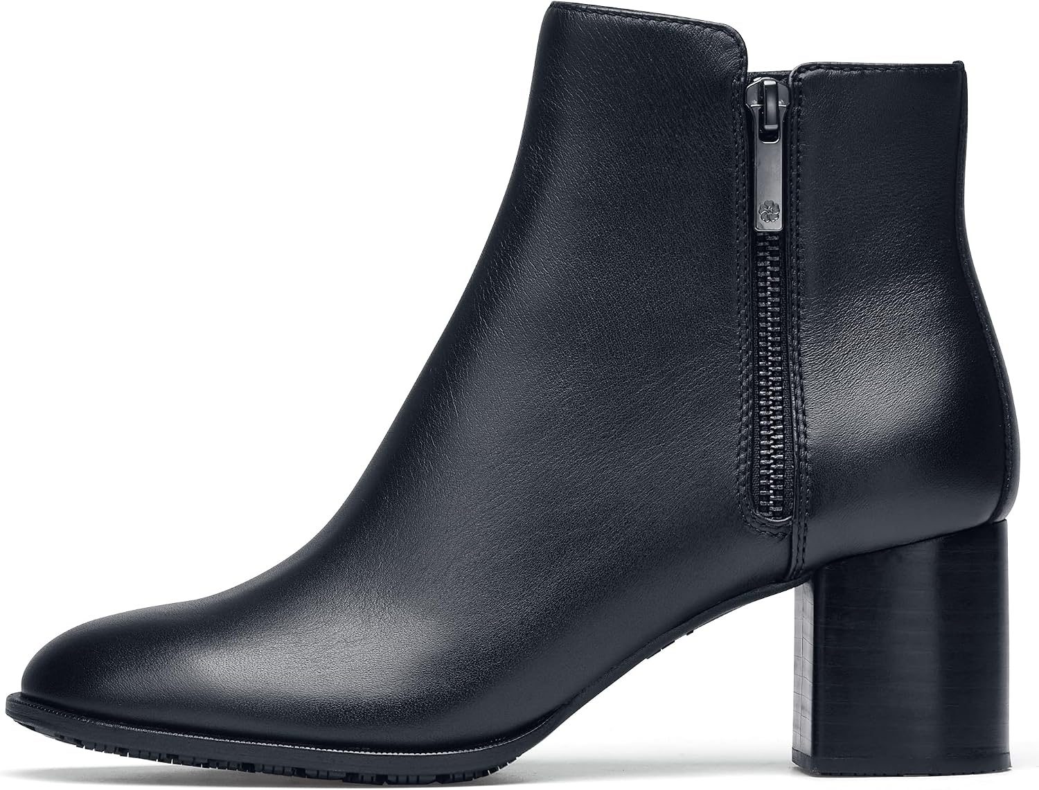 LILA Women's Slip-Resistant Work Zip Booties – Comfortable, Stylish & Non-Slip Mid-Height Ankle Work Boots with Water-Resistant Upper - Ideal for Women in Healthcare, Hospitality & More - Monica