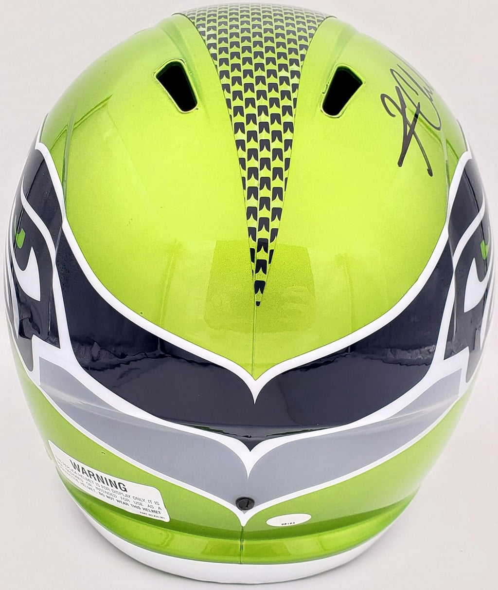 Kam Chancellor Autographed Seattle Seahawks Flash Full Size Replica Speed Helmet MCS Holo Stock #197181 - Autographed NFL Helmets
