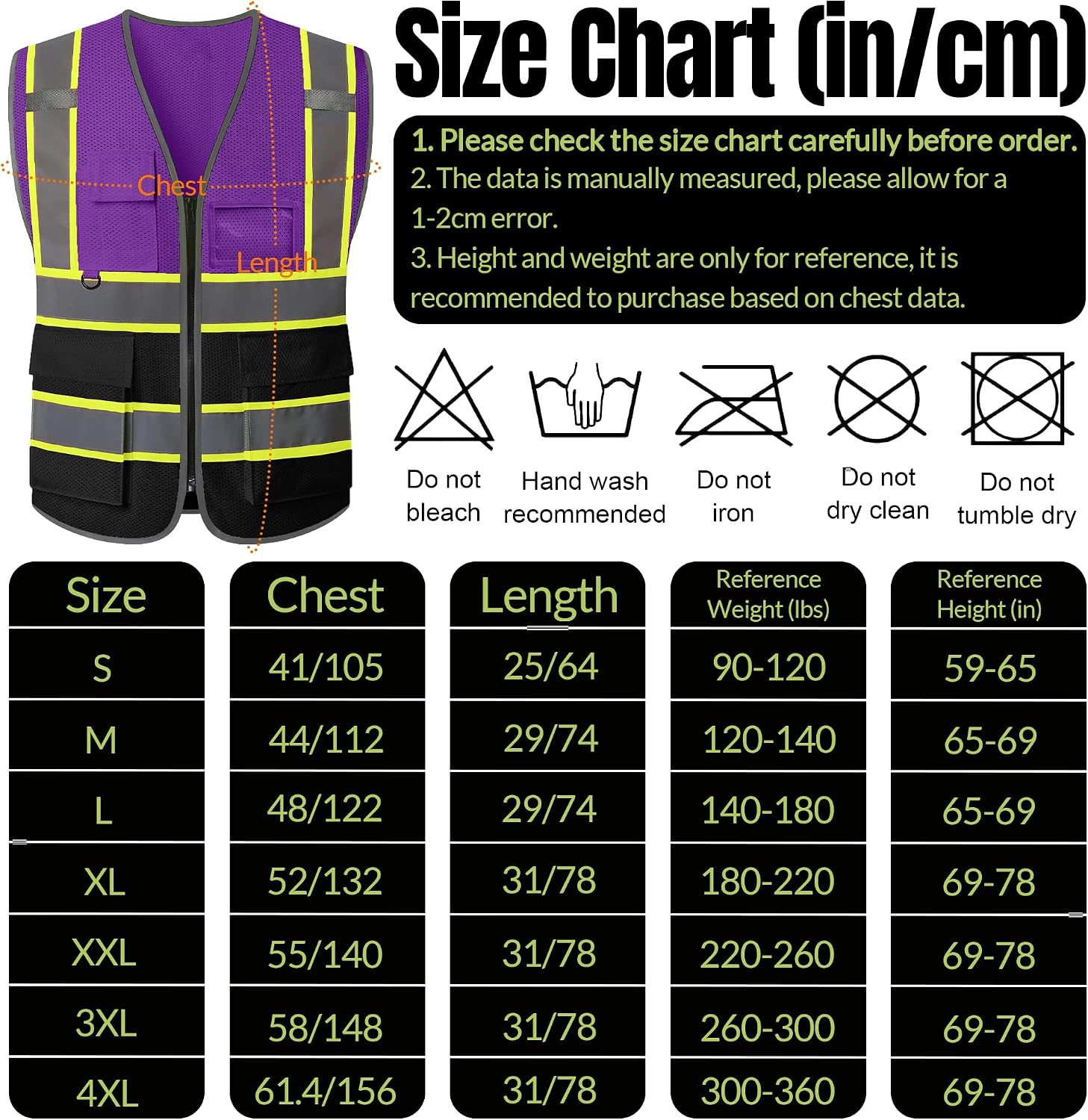 BeautyWill Custom LOGO Safety Vests Reflective Vest Class 2 ANSI with Pockets Zipper High Visibility Construction Uniform