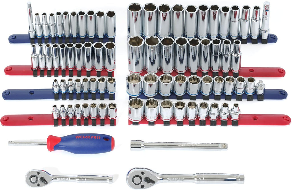 WORKPRO Home Tool Kit (322PCS) and IRWIN VISE-GRIP GrooveLock Pliers Set (2-Piece)