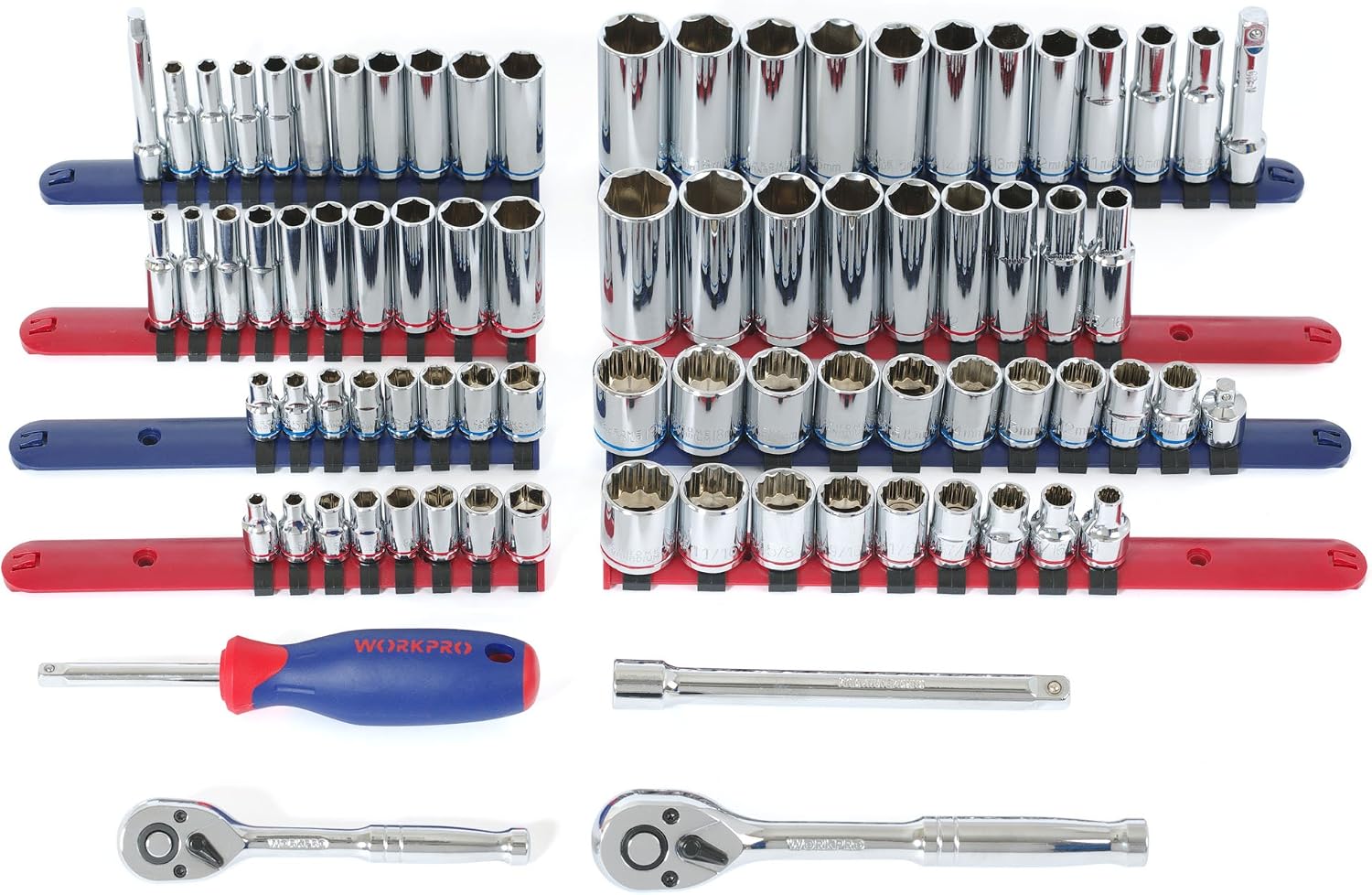 WORKPRO Home Tool Kit (322PCS) and IRWIN VISE-GRIP GrooveLock Pliers Set (2-Piece)