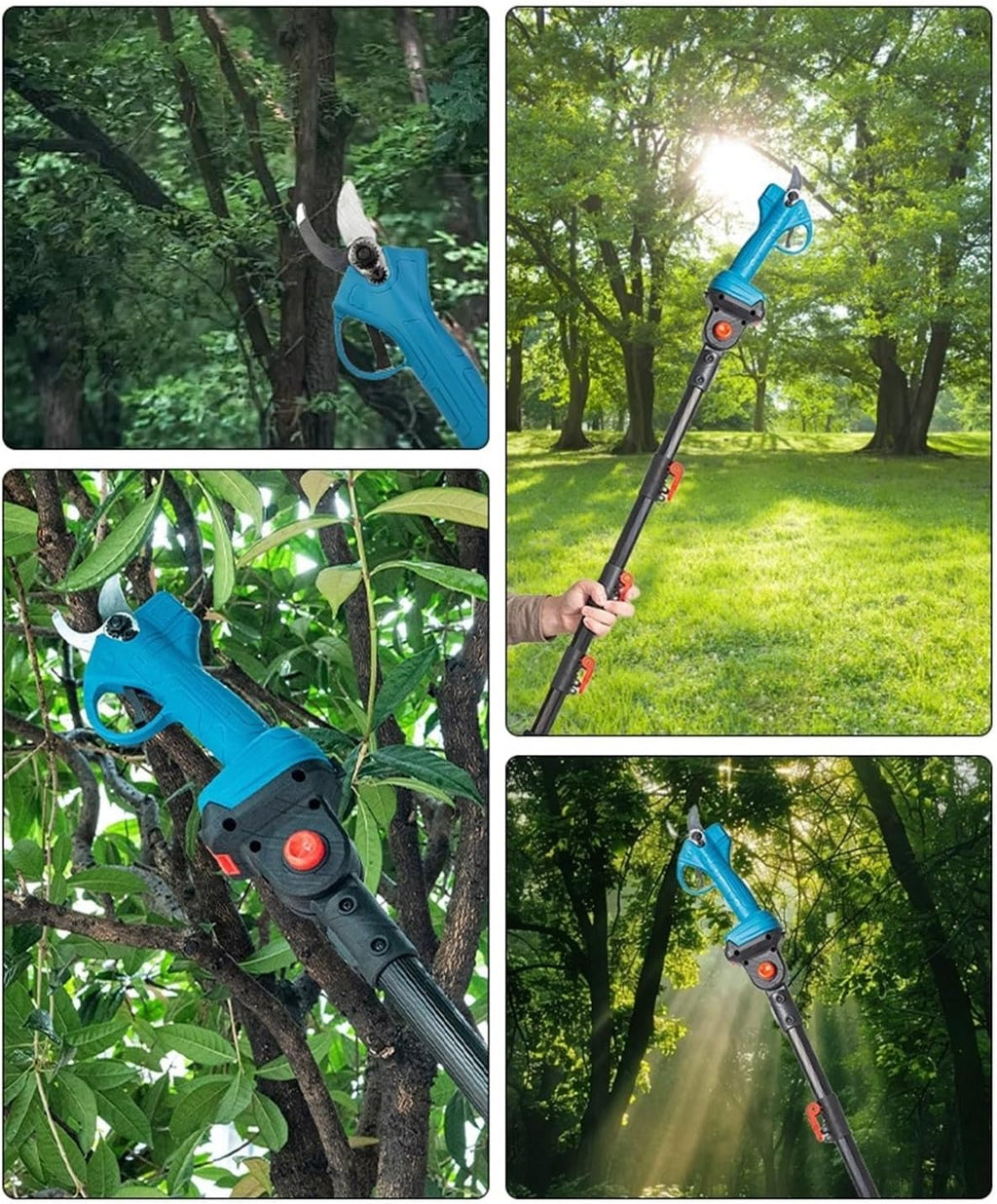 Reciprocating Saw, 3 In1 Brushless Saw&Pruning Shear Removable 2m Reach Extension Pole Fruit Tree Cordless Electric Chainsaw