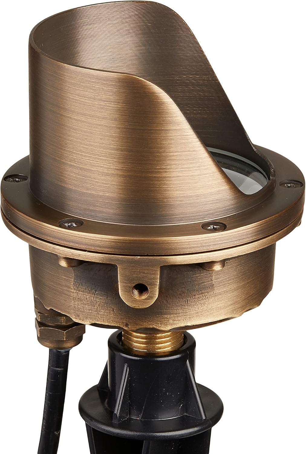 VOLT 12V Waterproof IP68 Color Changing RGBW LED Cold Forged Brass in-Grade Light with Shielded Top & Remote Control for Low Voltage Landscape Lighting