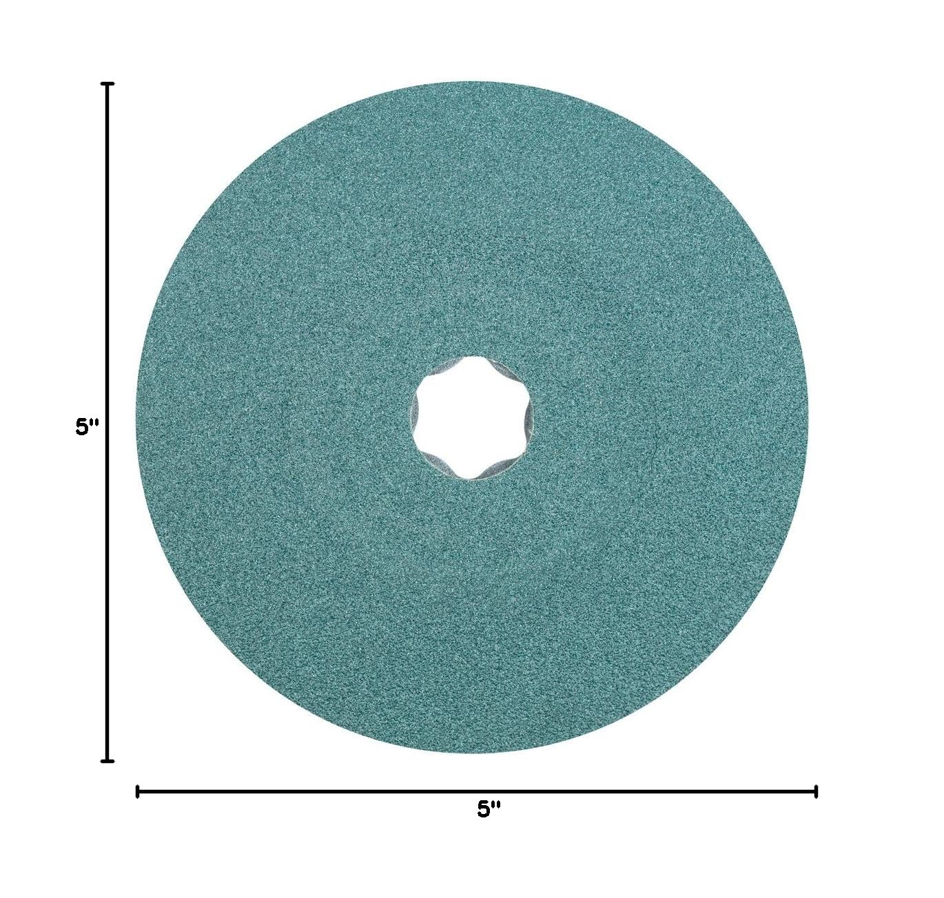 PFERD COMBICLICK Fibre Disc, 25 pc. | 5 inch Dia. | 80 grit | Zirconia Alumina Z | 40141 - for coarse Grinding Work with a high Stock Removal Rate on Steel