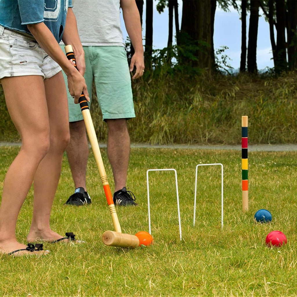 Baden 6-Player Champions Croquet Set with Soft Grip Handles Medium