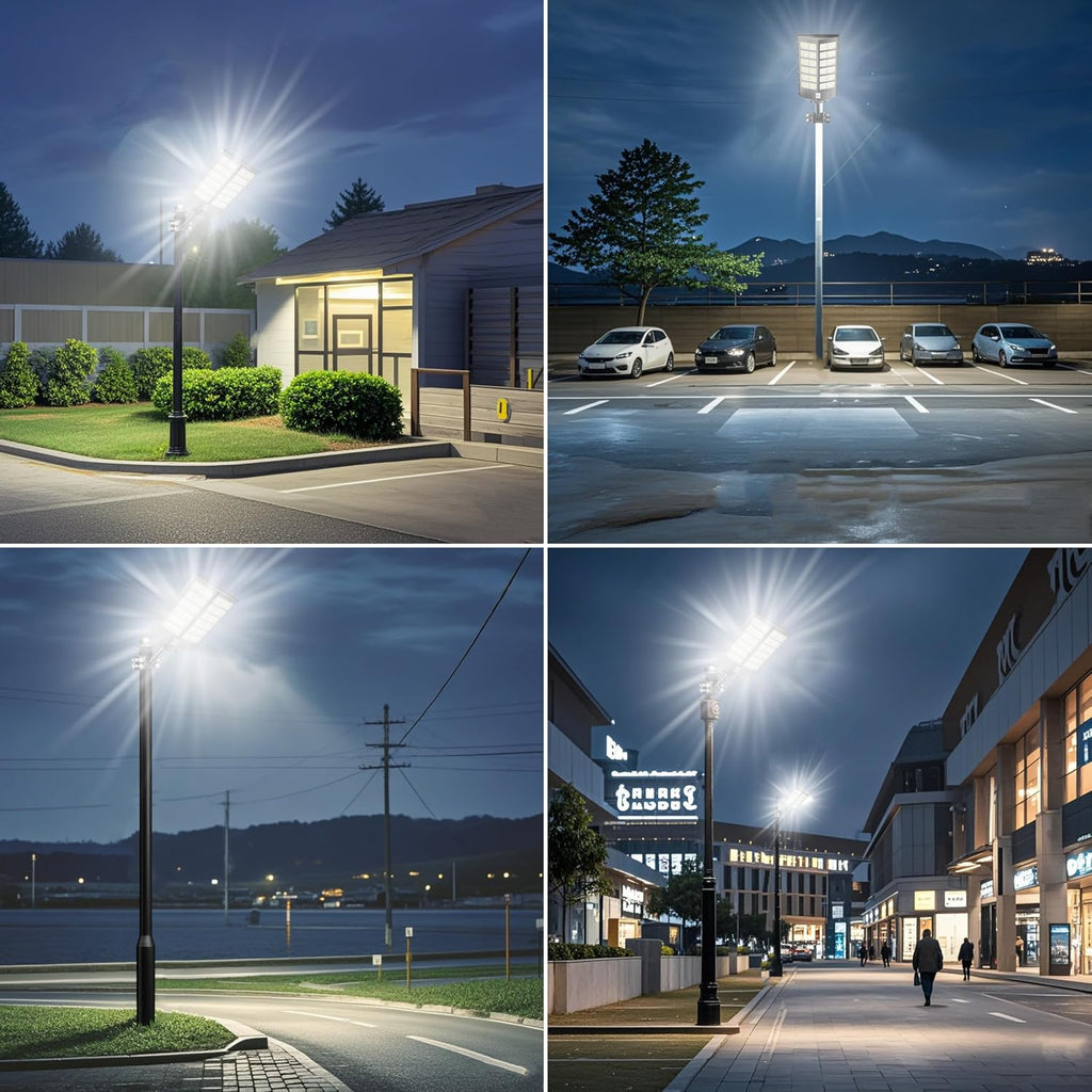 loyoele 9000W Solar Street Lights Outdoor 120000LM, Commercial Parking Lot Light 7000K, Solar Flood Outdoor Lights IP67 Waterproof with Motion Sensor for Road, Garden, Basketball Courts