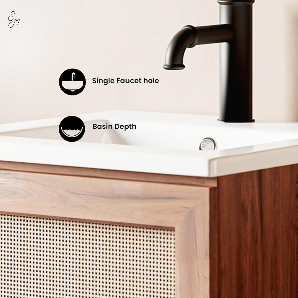 18' Ceramic Square Vanity Sink Top
