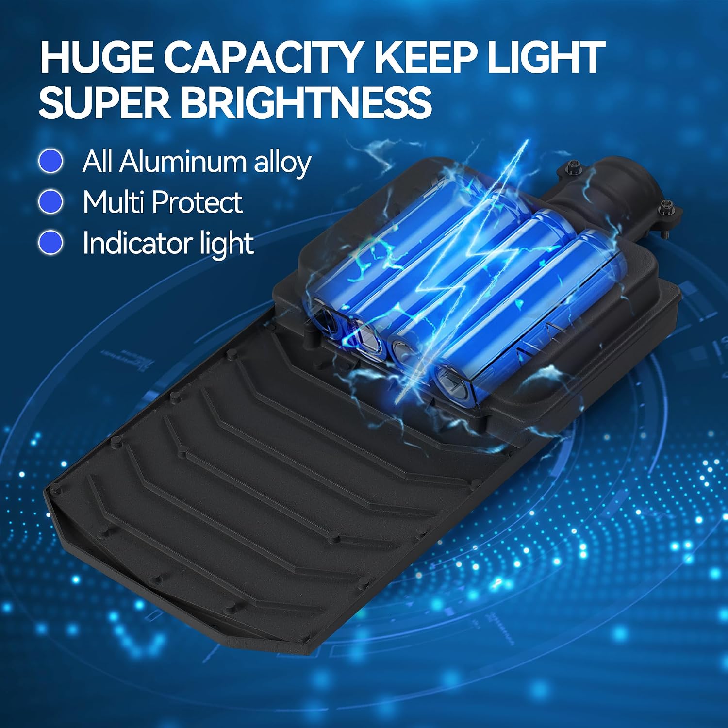 9500W Solar Street Lights Outdoor, 40000mAh IP67 Waterproof Solar Security Flood Lights 7000K 450000LM Super Bright LED Beads Commercial Parking Light with Remote Control for Street, Court, Barn-Black