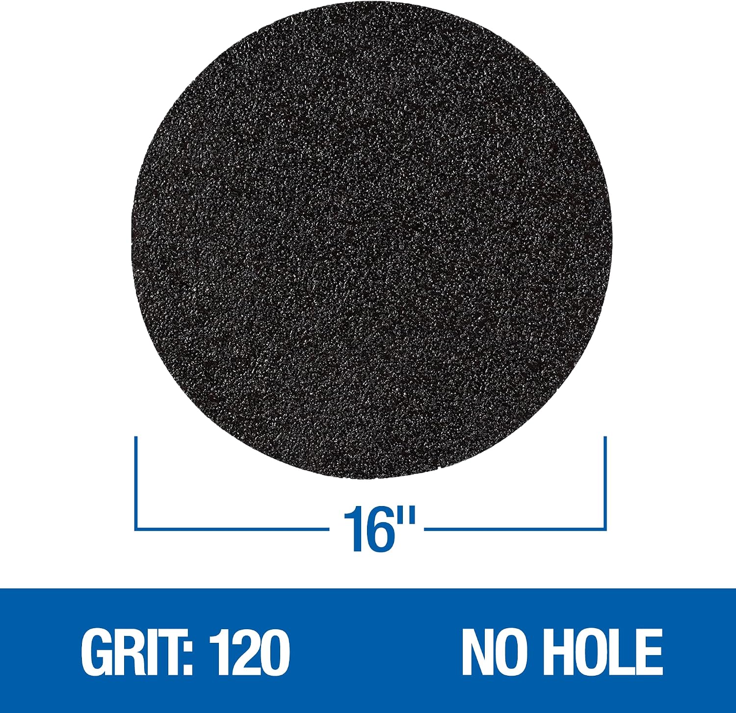 Mercer Industries 463120-16' Silicon Carbide Floor Sanding PSA Discs, Grit 120 (20 pack)