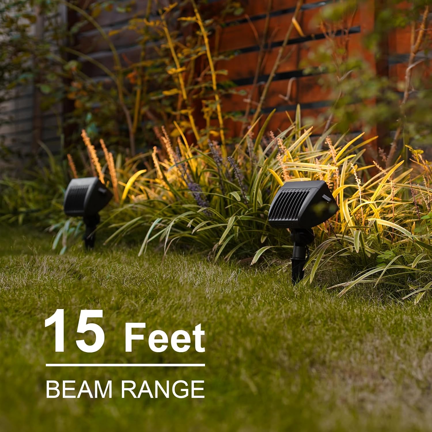 GOODSMANN Low Voltage LED Landscape Wall Wash Kits 8PK Spotlight & Floodlight 18W 2700K Outdoor Lights Brown Finish Outside Hardwired Lighting with Metal Stake Cable Connector Replaceable