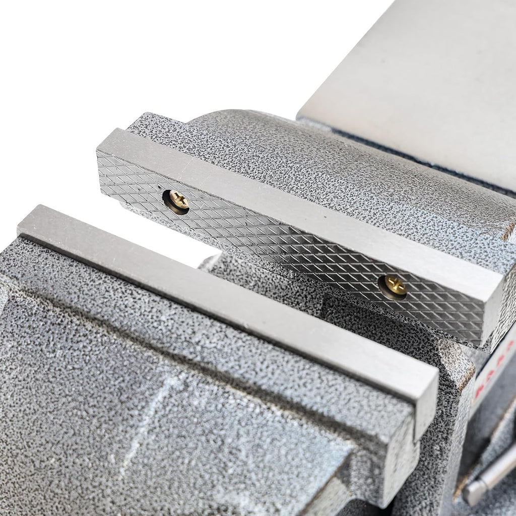KAKA INDUSTRIAL Bench Vises 6 Inch Jaw Width, 6.7 Inch Jaw Opening Homeowner's Vise, Swivel Base Heavy Dutyl, for Drilling, Pipe Cutting, Woodworking HIS-150