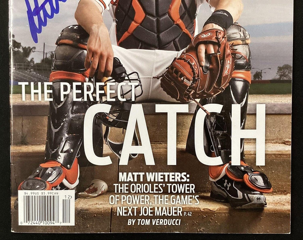 Matt Wieters Signed Sports Illustrated 3/15/10 No Label Orioles Autograph JSA - Autographed MLB Magazines