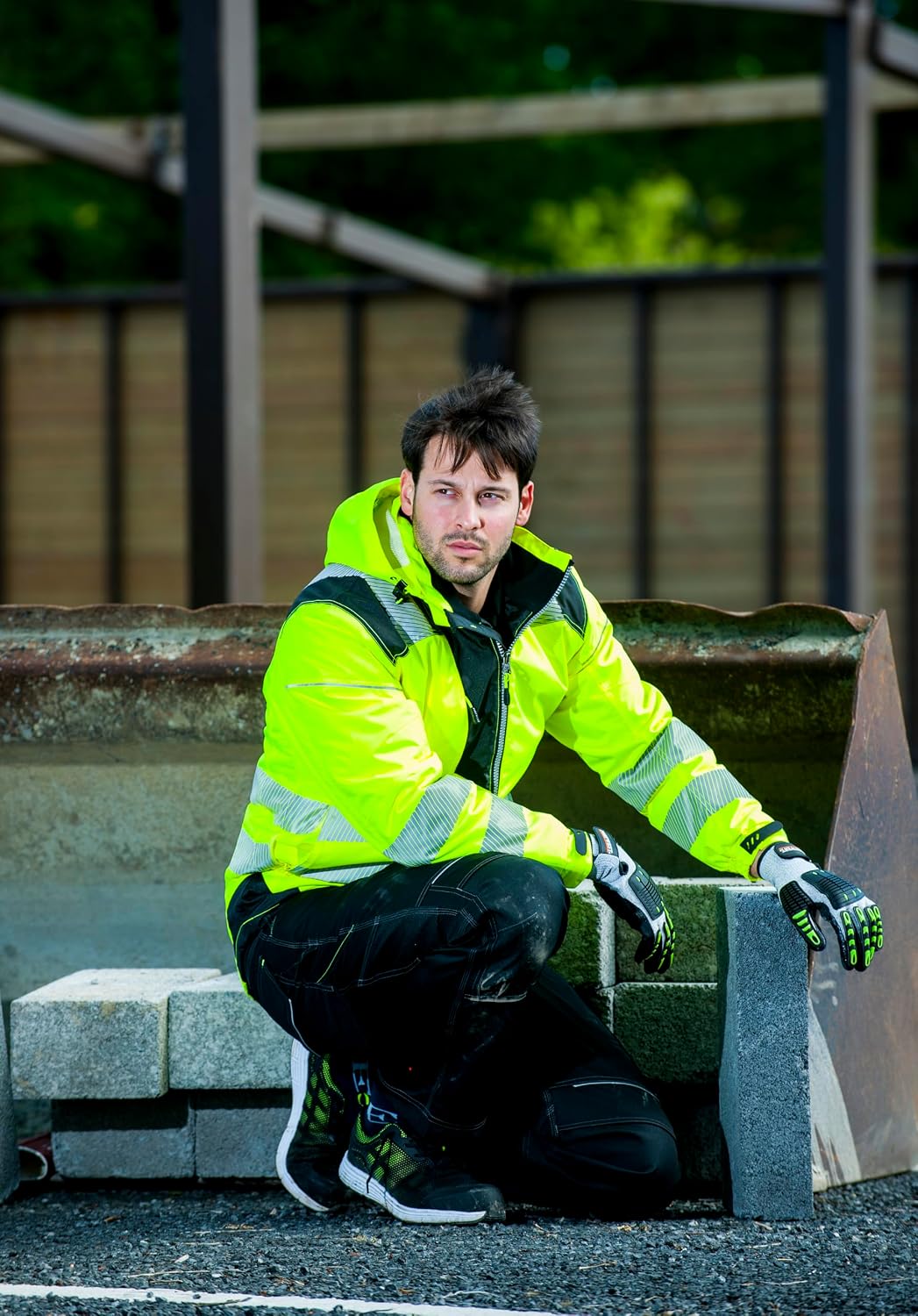 Portwest PW3 Hi-Vis Winter Jacket Work Safety Protective Reflective Waterproof Coat ANSI 3, XXL