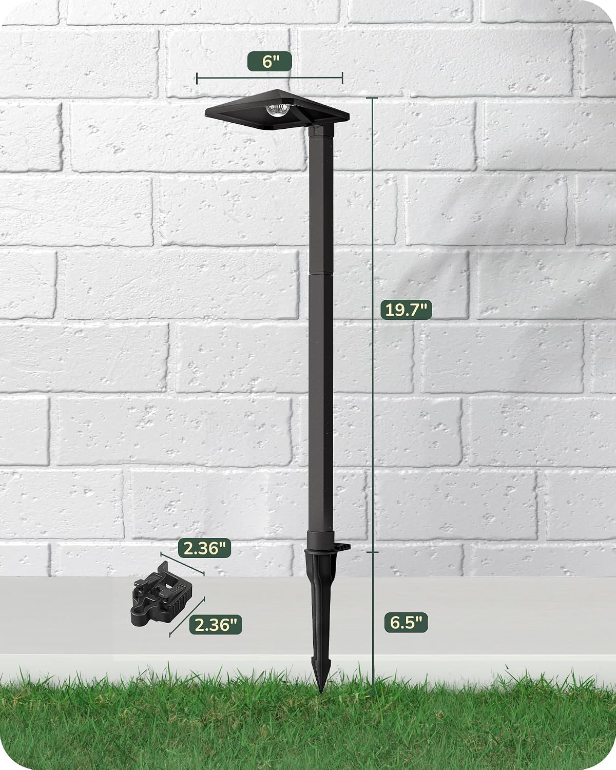 EDISHINE Low Voltage Landscape Lighting, Landscape Path Lights with Pyramid Exterior, Aluminum, 3000K & 50000Hrs, Outdoor Pathway Lights Wired for Garden, Yard, Driveway, 6 Pack