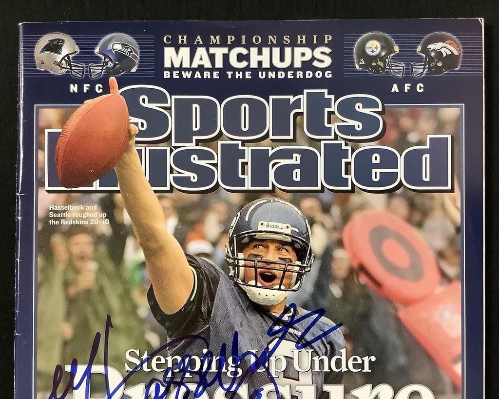 Matt Hasslebeck Signed Sports Illustrated 1/23/06 No Label Seahawks Auto JSA - Autographed NFL Magazines