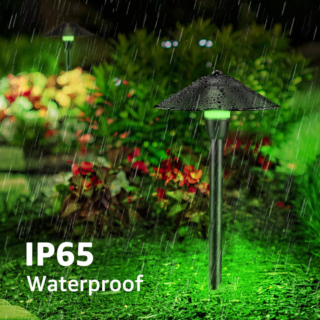 SUNVIE RGBW Low Voltage Landscape Lights 3W Color Changing Pathway Lights 12-24V Multi-Color Path Lights Waterproof for Yard Garden Walkway Holiday Landscape Lighting ETL Listed Cord, 12 Pack