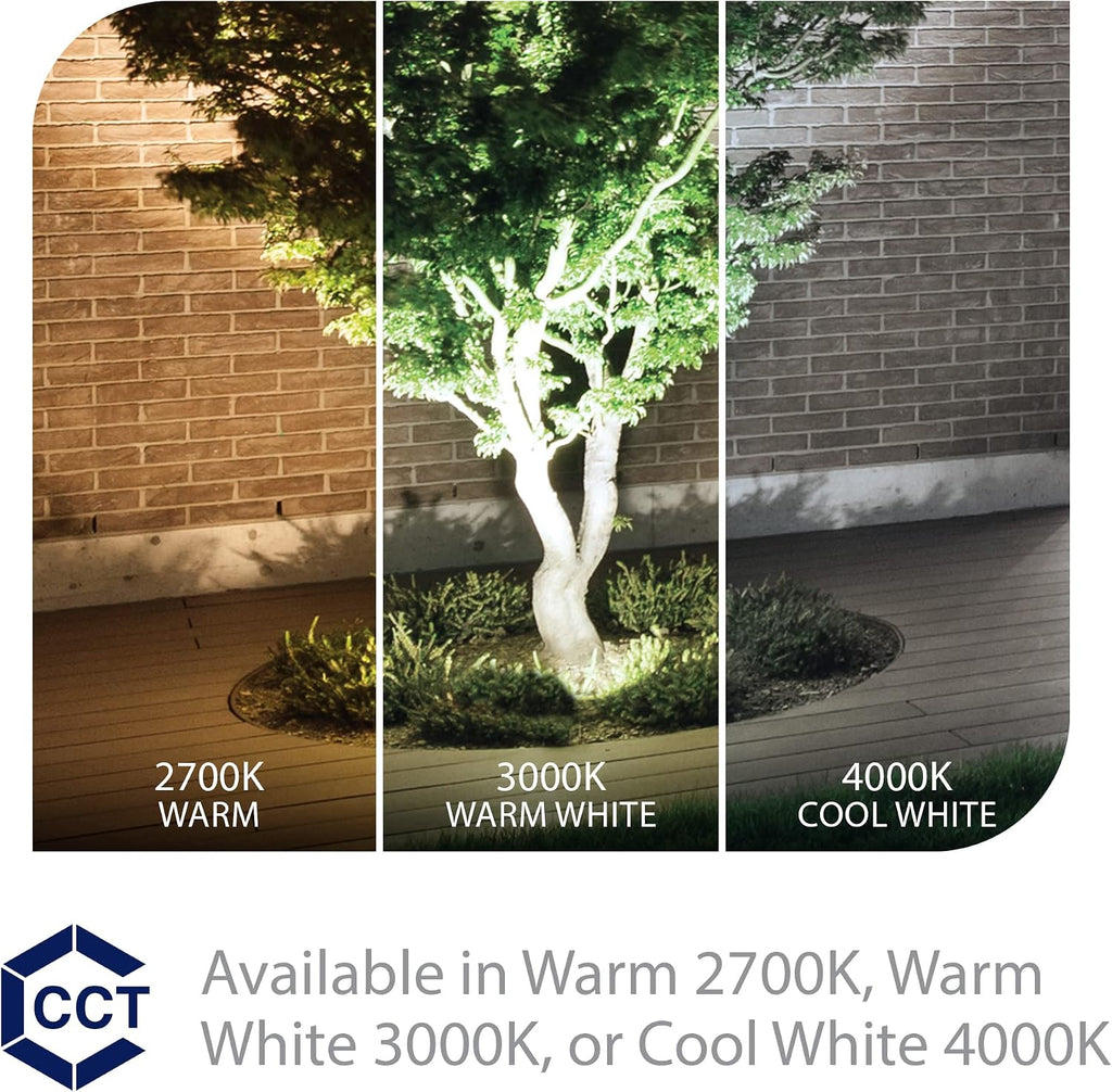 WAC Landscape Lighting, LED 12V Medium Size Accent Light with Adjustable Beam Angle and Integral Brightness Control 50-1300 Lumens 3000K Warm White Built-in LED in Bronze