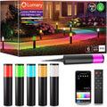 Lumary 6 Pack Smart Pathway Lights 2100LM, RGBAI/Cool/Warm White, Aluminum Wired Landscape Lighting IP65 Waterproof Works with Wi-Fi APP/Voice/Remote Control for Outdoor Yard, Garden, Walkway