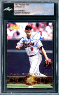 Cal Ripken Jr. Autographed 1997 Pinnacle Aficionado Card #191 Baltimore Orioles Leaf SKU #243519 - MLB Autographed Baseball Cards