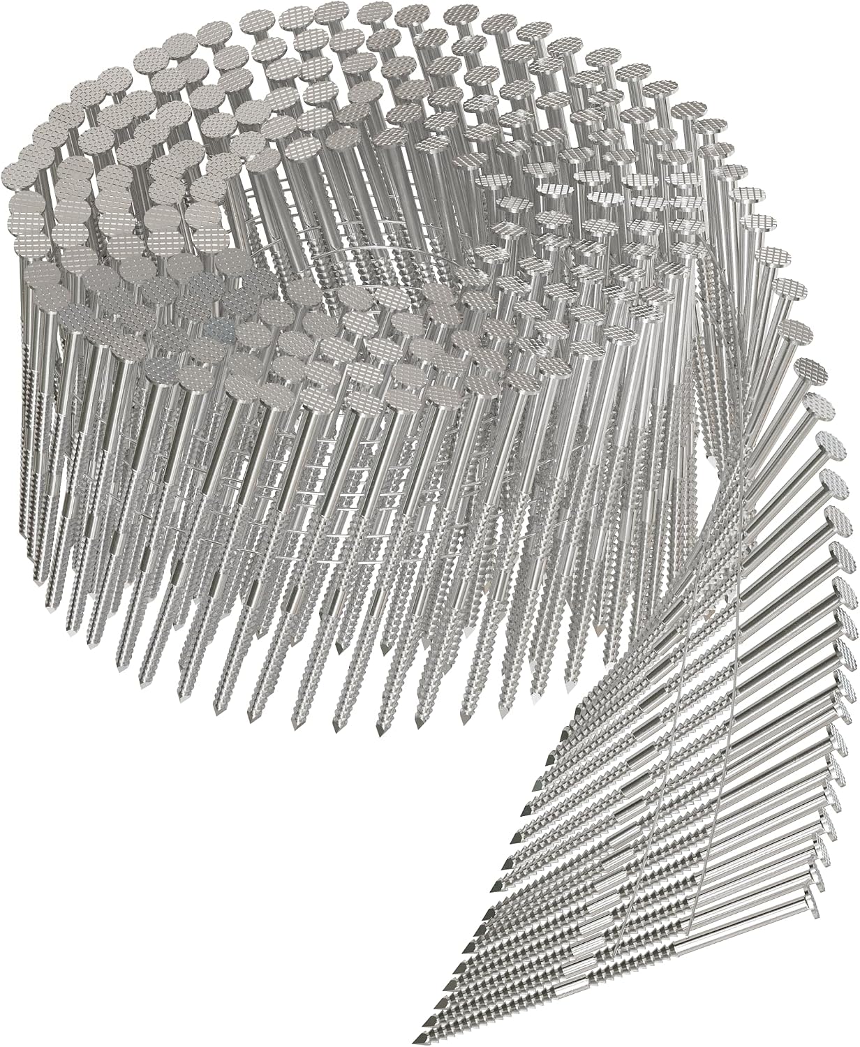 Simpson Swan Secure T13A250SNJ 2-1/2-Inch by 0.090-Inch Type 316 Stainless Steel Ring Shank with 15-Degree Wire Coil and 13/64-Inch Head, 1800-Pack
