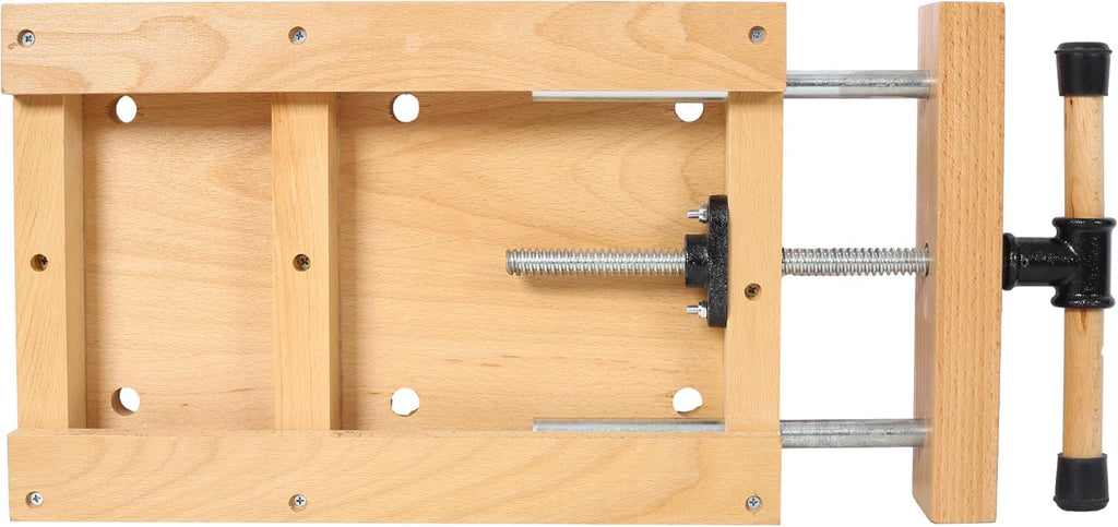 Portable Woodworking Bench Vise with 2 G-Type Fixing Clips, 4 Limit Blocks & Quick-Release Handle - Work Bench for Wood Processing