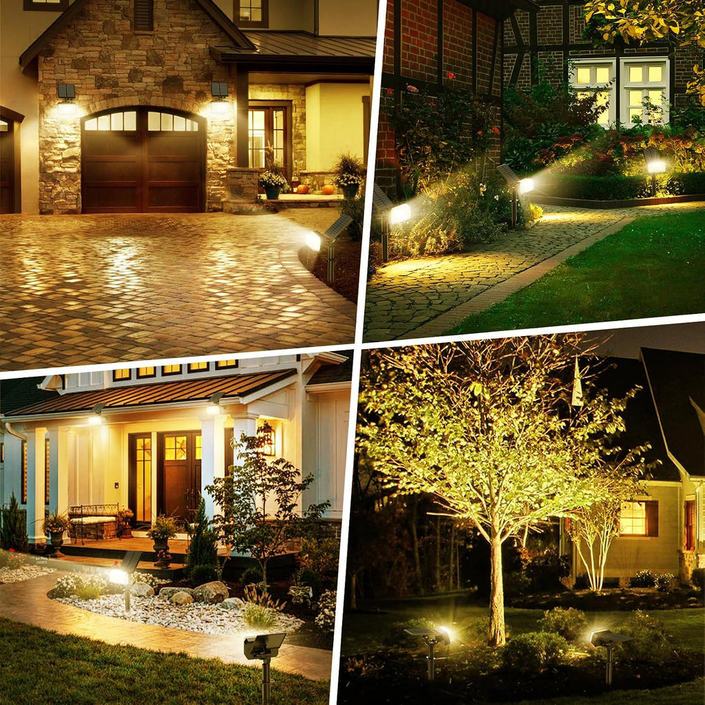 WENATY 46 LED Solar Spot Lights Outdoor Waterproof + 102 LED Solar Spotlights