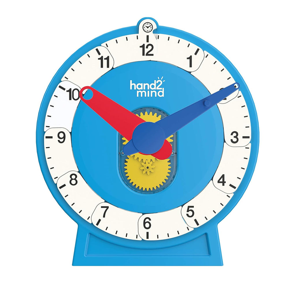 hand2mind Advanced NumberLine Clock Class Set, Learn to Tell Time, Analog Clock for Kids Learning, Number Line for Kids, Teaching to Tell Time, Math Manipulatives (Set of 25)