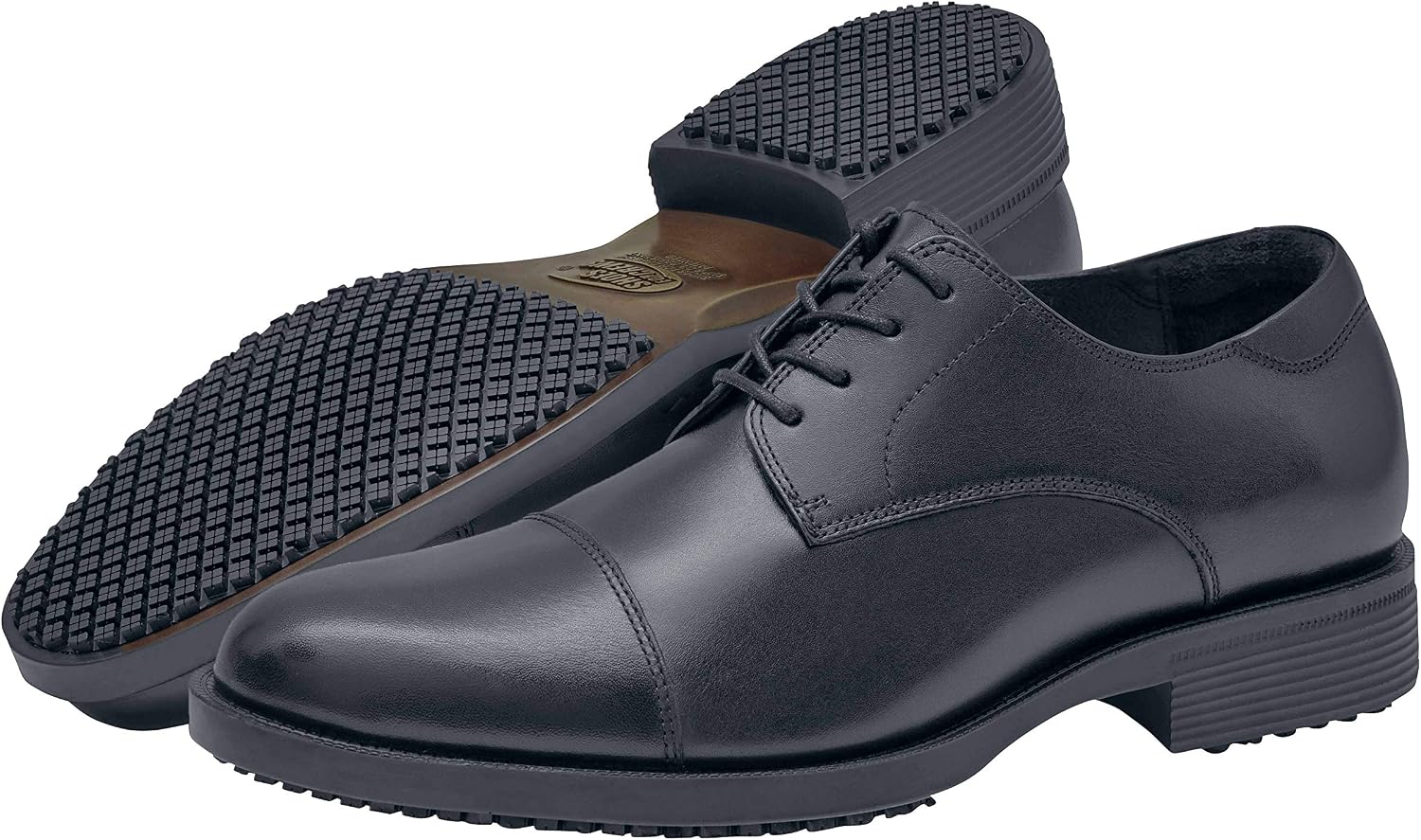Shoes for Crews Men's Slip-Resistant Oxford - Dressy, Comfortable, Non-Slip Work Shoes for Men in Hospitality, Business Casual Settings, Healthcare - Senator