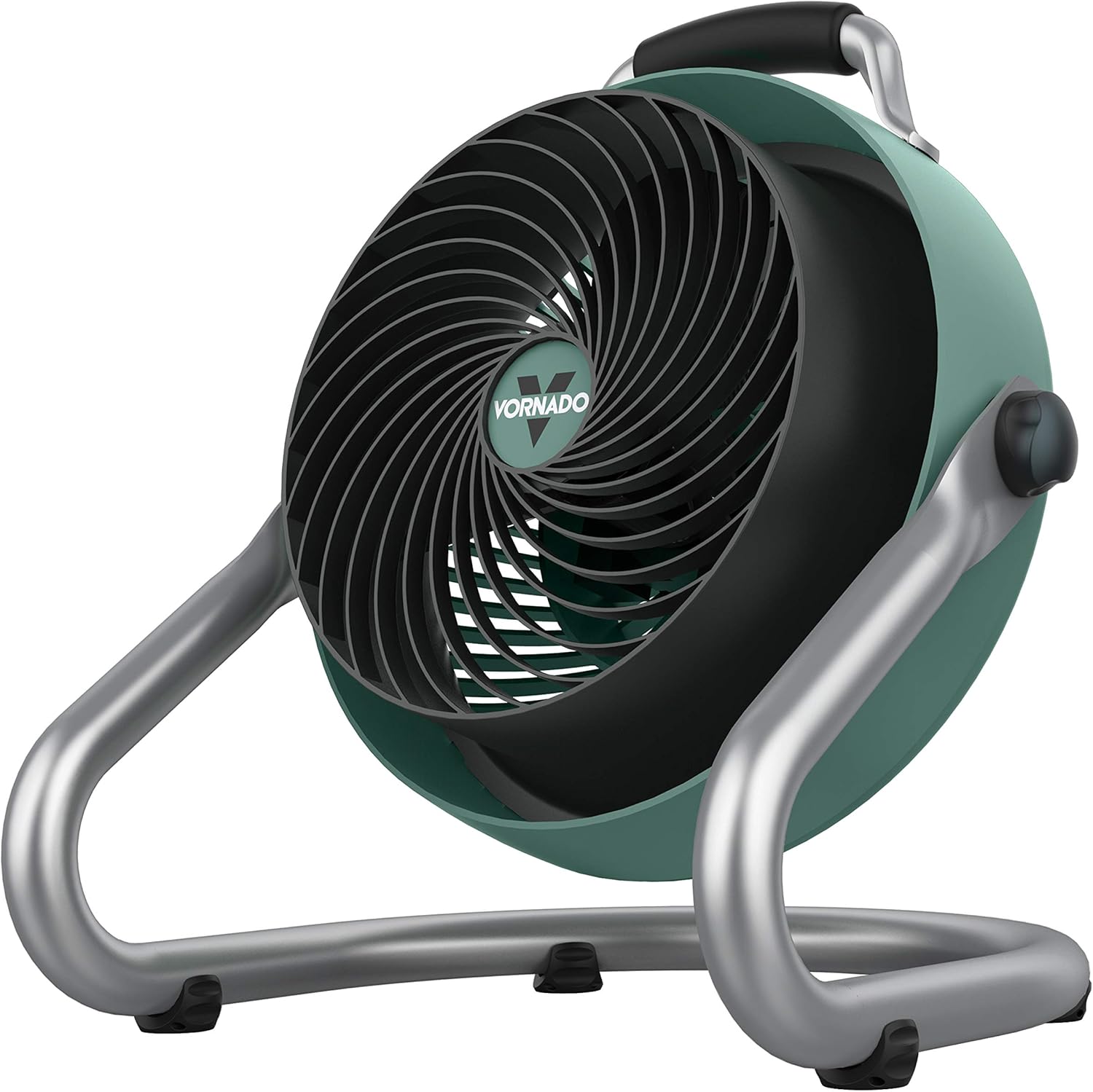 Vornado 293 Large Heavy Duty Shop Fan, 3 Speed Electric Fan, High Impact Casing, IP54-Rated Motor, Whole Room Air Circulator, Pivoting Head, Carry Handle, 16' Floor Fan for Bedroom and Garage, Green