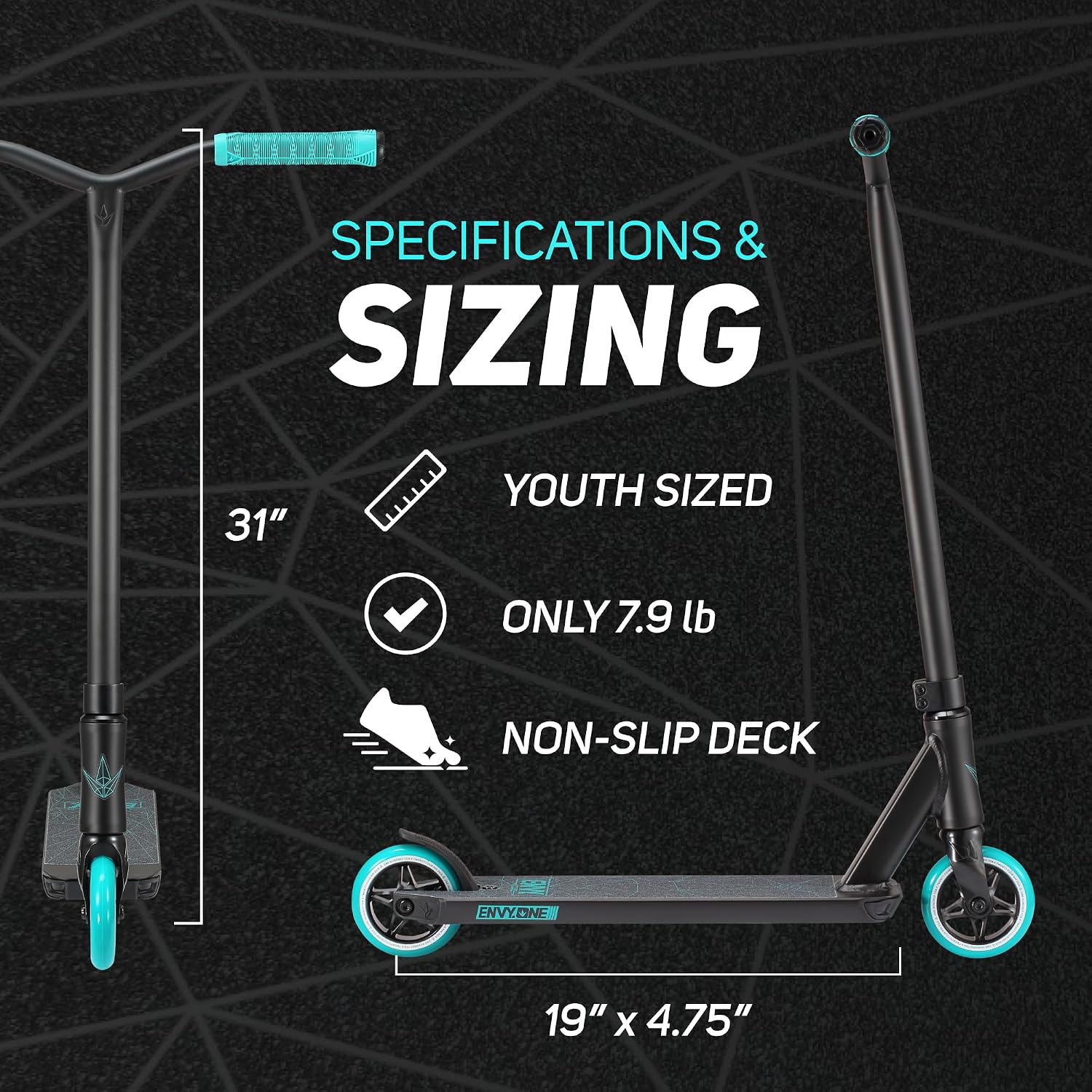 Envy Scooters ONE S3 Stunt Scooter - Trick Scooters for Kids 6-12 Years - Beginner Freestyle Scooter