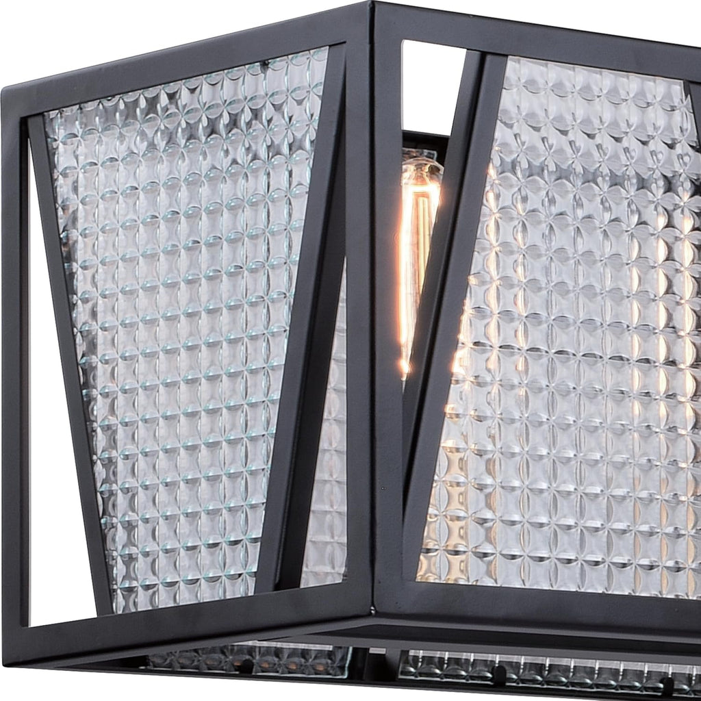 VAXCEL Oslo 5L Black Urban Loft Linear Chandelier Island Pendant Light Fixture
