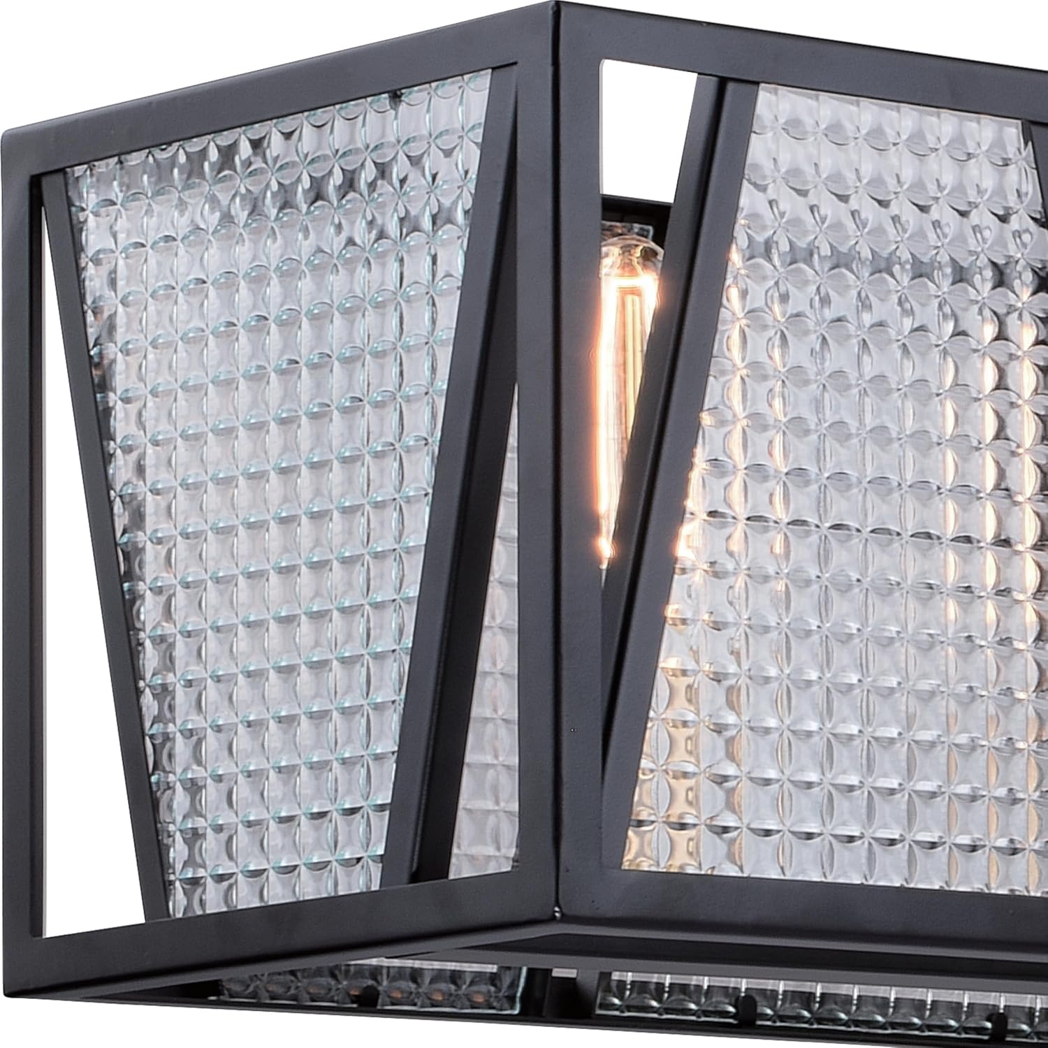 VAXCEL Oslo 5L Black Urban Loft Linear Chandelier Island Pendant Light Fixture