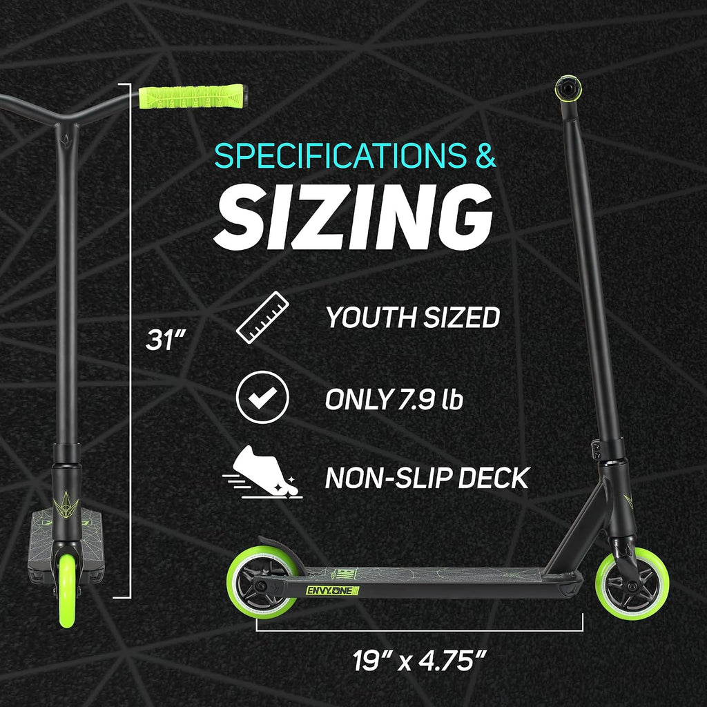Envy Scooters ONE S3 Stunt Scooter - Trick Scooters for Kids 6-12 Years - Beginner Freestyle Scooter