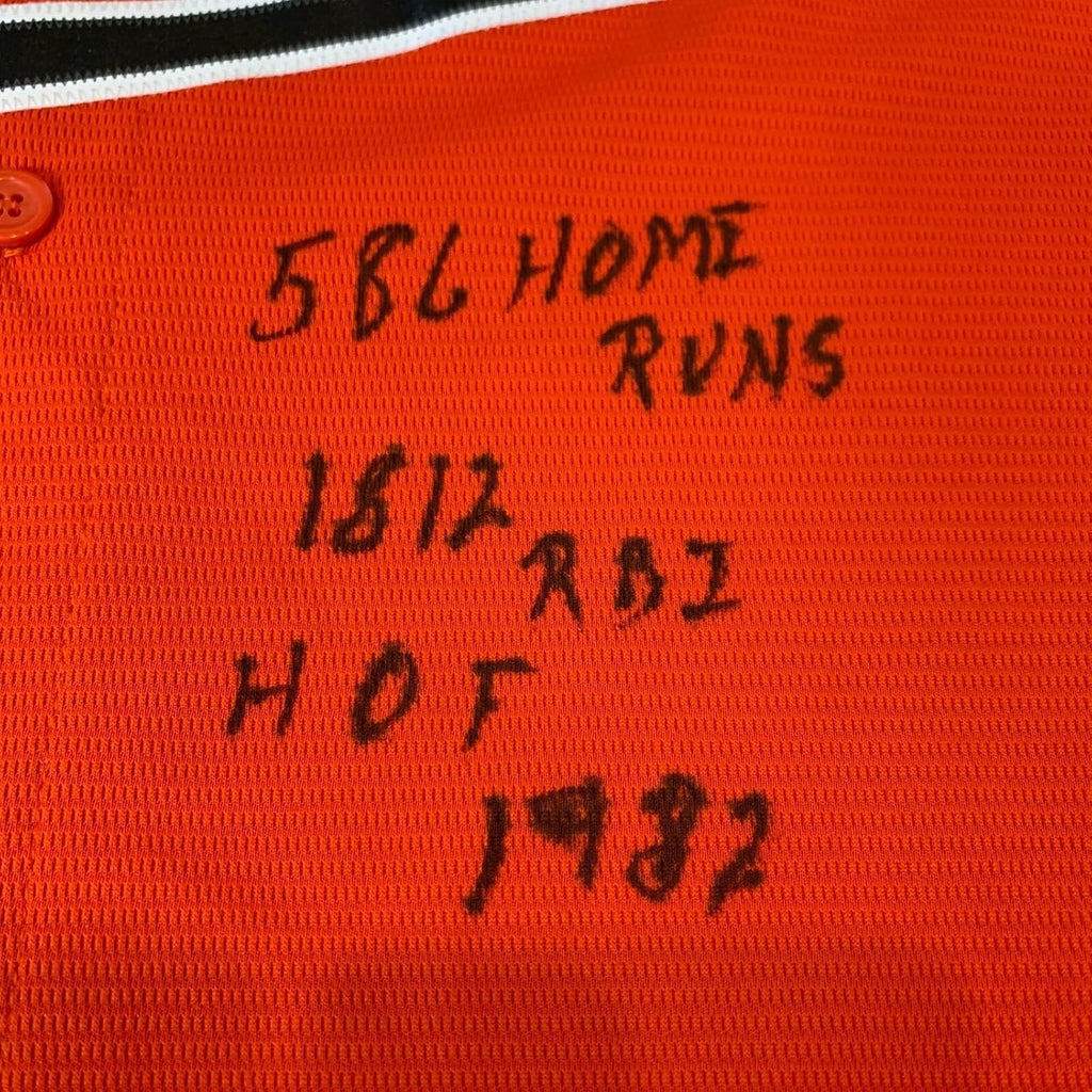 Frank Robinson Signed Heavily Inscribed Stats Baltimore Orioles Jersey PSA DNA - Autographed MLB Jerseys