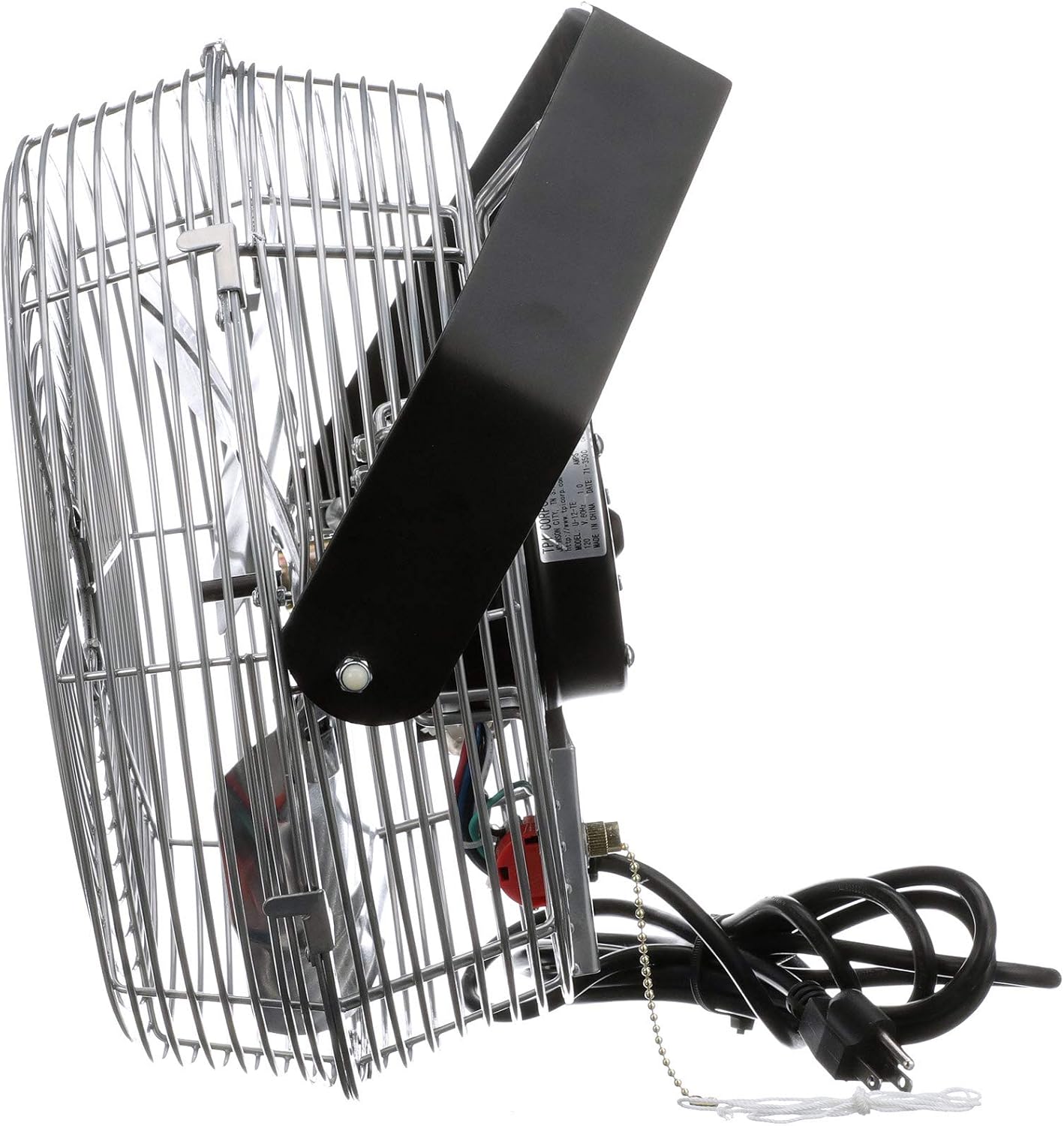 TPI U-12-TE Wall Mount Heavy Duty Ceiling Barn Fan for Garage, Shop, Workstation, Patio, 12' High-Velocity Commercial Indoor/Outdoor Fan, 1/12 Hp