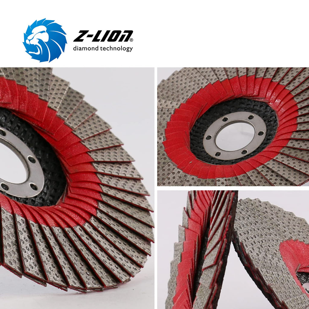 5 Inch × 7/8' Arbor Flap Disc Grinding Sanding Wheels,Diamond Abrasive Flap Disc for Granite Marble Glass Hard Material