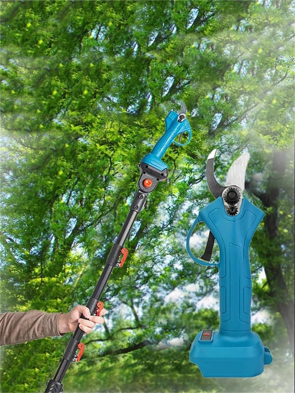 Reciprocating Saw, 3 In1 Brushless Saw&Pruning Shear Removable 2m Reach Extension Pole Fruit Tree Cordless Electric Chainsaw