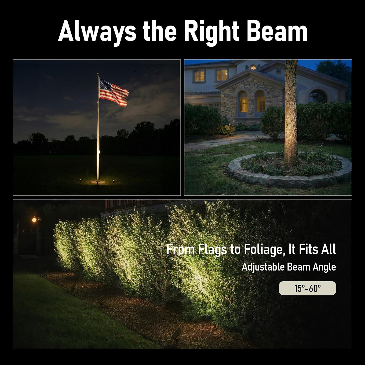 LEONLITE 8-Pack RGBCW LED Landscape Spotlight, 15°-60° Adjustable Beam Angle, 8W Low Voltage Spot Light with Stepless Adjustment, Color Changing, Aluminum, IP65 Waterproof, Oil Rubbed Bronze